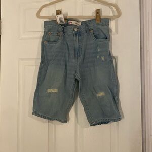 Levi Strauss light blue jean shorts